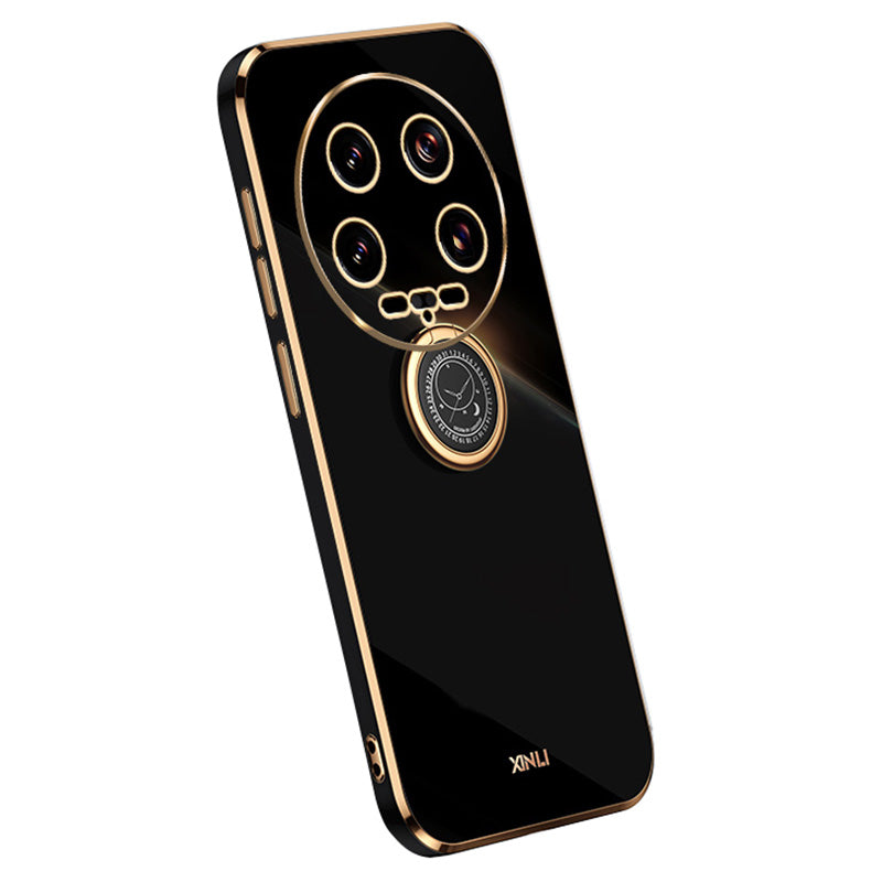 XINLI For Xiaomi 14 Ultra TPU Case Electroplating Phone Cover with Ring Holder Kickstand XINLI For Xiaomi 14 Ultra TPU Case Electroplating Phone Cover with Ring Holder Kickstand